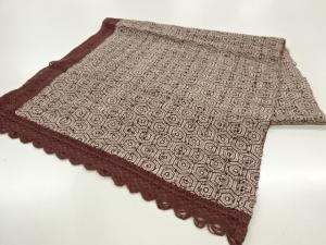 リボン織亀甲模様ショール